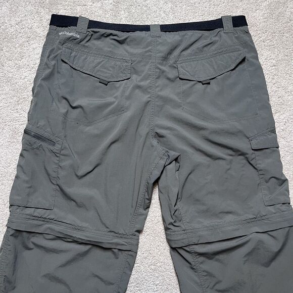COLUMBIA Omni-Shade Convertible Pants Men 40x32 Gray Sun Blocking Hiking Outdoor - Picture 6 of 11